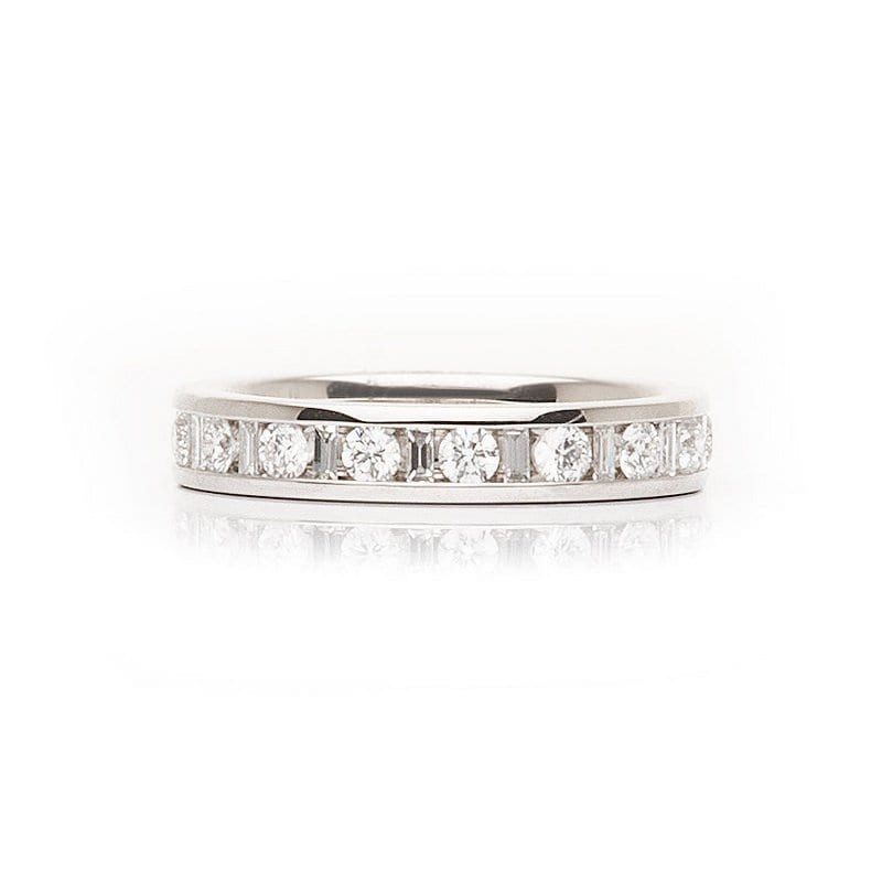Channel Set Baguette and Round Diamonds