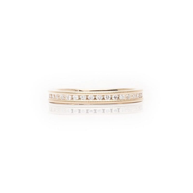 Channel Set Millgrain Diamond Band