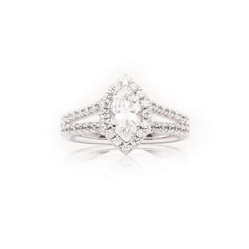 Marquise Halo Split Shoulders