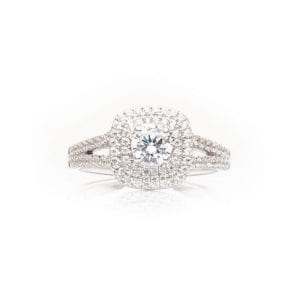 Double Row Halo with Split Shoulders